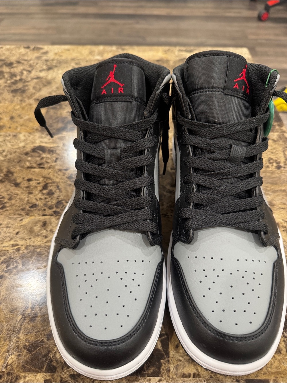 Jordan High Top Sneakers — Black, Gray & Red